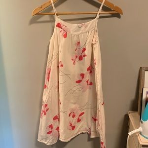 Gap girls floral dress- cream with pink flowers